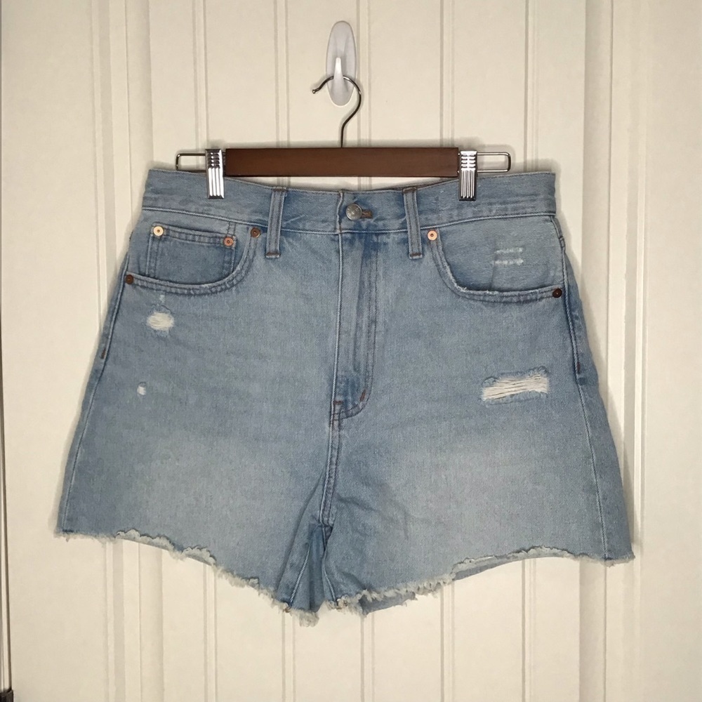 Madewell The MomJean Short in Byers Wash Ripped Edition. - Picture 2 of 11